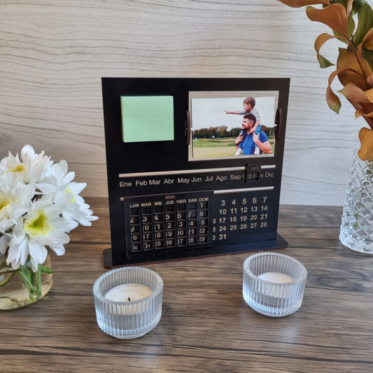 Calendario perpetuo y foto giratoria (mínimo 3 unidades)
