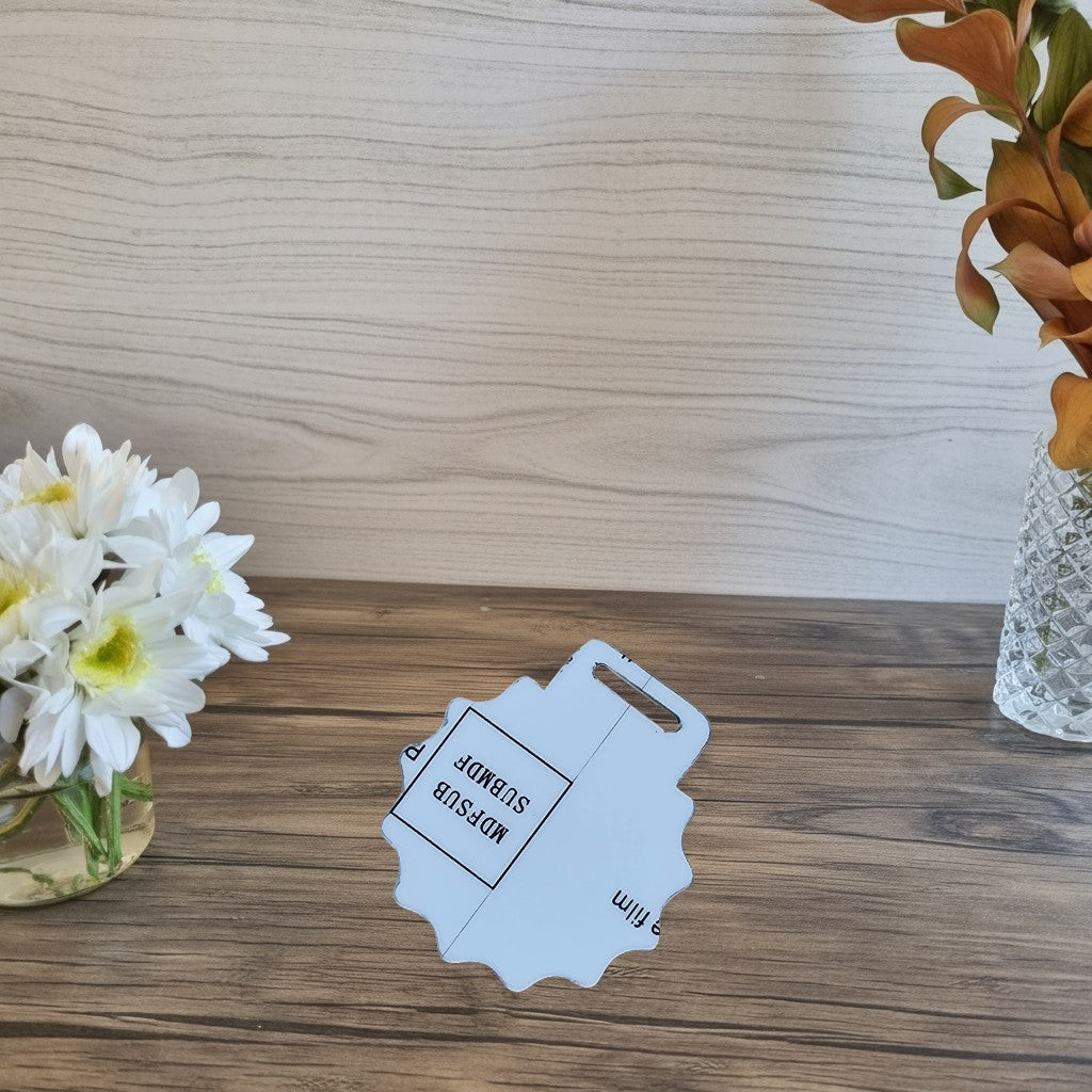 Medalla  5 cm en MDF brillante de 3mm