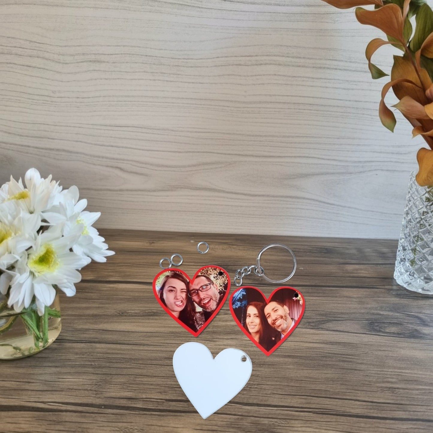 Llaveros de 5 cm MDF brillante Doble cara (mínimo 12 unidades)