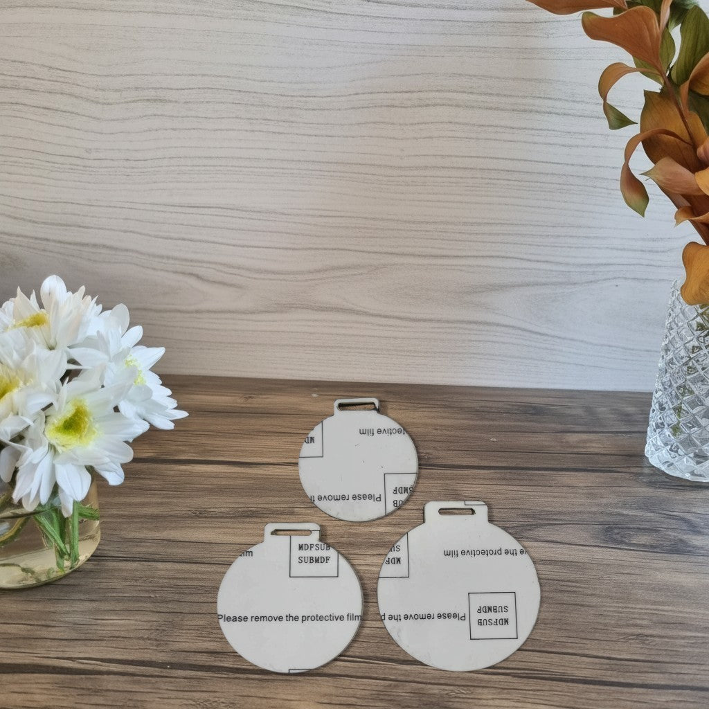 Medalla  5 cm en MDF brillante de 3mm