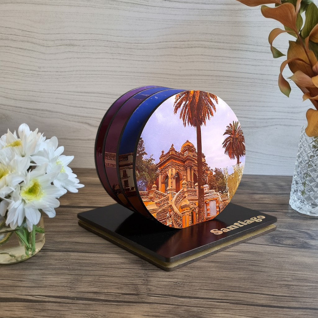 Posavaso  9cm MDF Brillante
